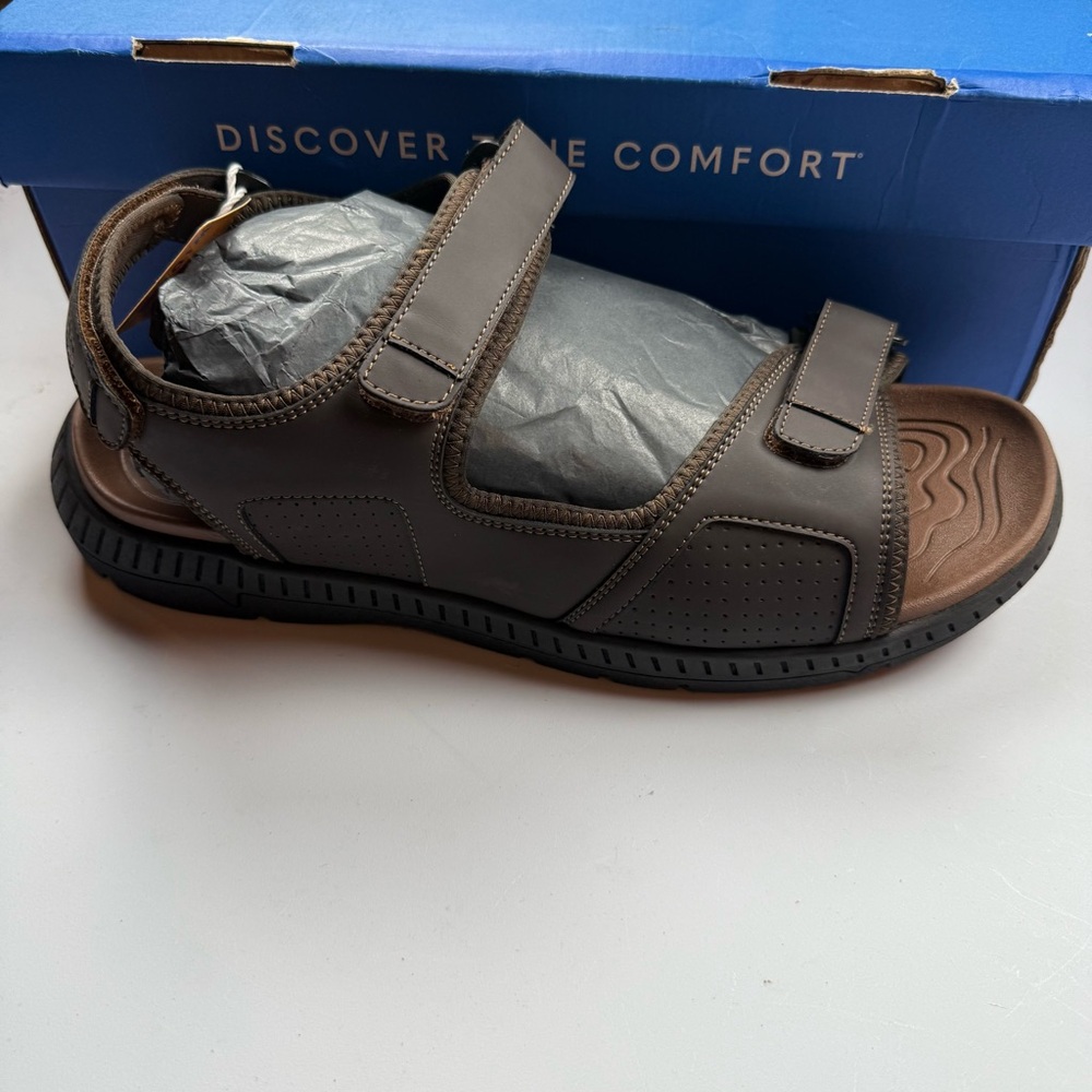 Nunn Bush Laguna‎ River Men’s Wide-Width Sandal, with 3 
Straps, size 14Wide